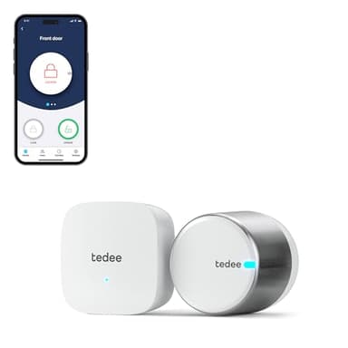 tedee GO2 Alu Serrure Connectée avec WiFi et Bluetooth pour un accès à distance, Alexa Google Smart Home, Smart Lock transforme votre smartphone en clé