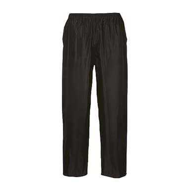 Portwest Pantalon de Pluie Unisex Classic, Couleur: Noir, Taille: M, S441BKRM
