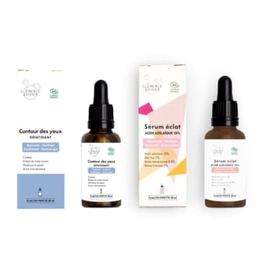 1 Contour des yeux 30 ml + 1 Sérum pour le visage éclat à l'acide azélaïque 30 ml