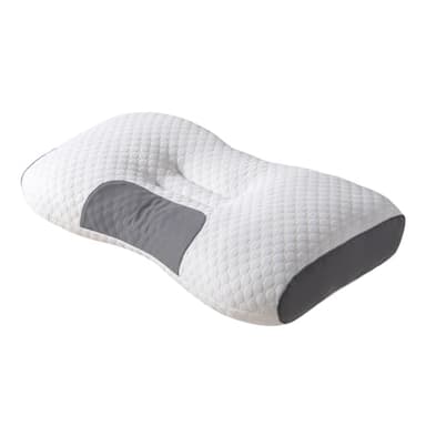IUNSER Coussin orthopédique anti-ronflement - Oreiller ergonomique - Pour dormir sur le côté et le dos - En mousse à mémoire de forme - Coussin de soutien de la nuque - Coussin de positionnement