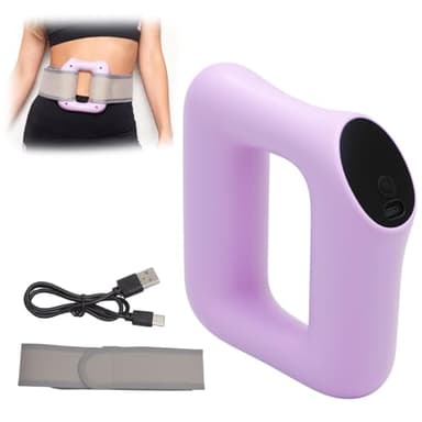 Appareil de Massage Multifonctionnel pour le Ventre,Anneau de Fascia pour Brûler les Graisses & Détendre les Muscles,Couleur Violet Fumé, 5 Intensités, Rechargeable Type-C, Idéal pour la Maison
