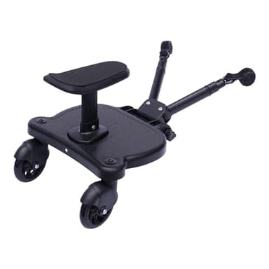 Planche Poussette Universelle, Skate Poussette Universelle avec Siège, Marche Pied Poussette avec Sac de Rangement, Sangle de Suspension, pour bébé pour, Enfants de 2 à 6 Ans, Charge 25KG