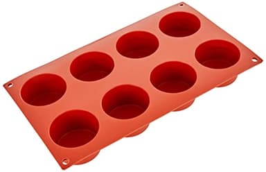 Silikomart 20.028.00.0060 SF028 Moule Forme Cylindre 8 Cavités Silicone Terre Cuite, Terracotta