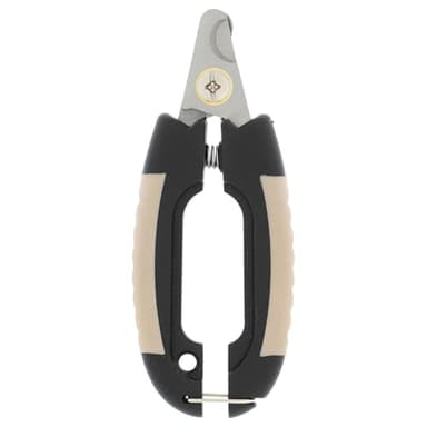 Rosewood Coupe-Griffes Professionnel pour Chiens et Chats Moyens à Grands, Lames Acier Inoxydable, Prise Ergonomique, Sécurité Maximale, Soin Animalier, Noir, Taille L