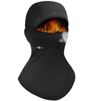 Cagoule de ski avec écouteurs Bluetooth, équipement par temps froid pour ski, snowboard et moto, cadeau technique unique pour homme/femme, noir