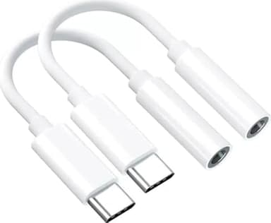 Clem Tech - Lot de 2 Adaptateurs USB C Jack, Prise USB C vers Prise Casque 3,5mm, Convertisseur Câble vers Ecouteur Compatible avec Samsung Galaxy, MacBook Pro, Huawei, Honor..