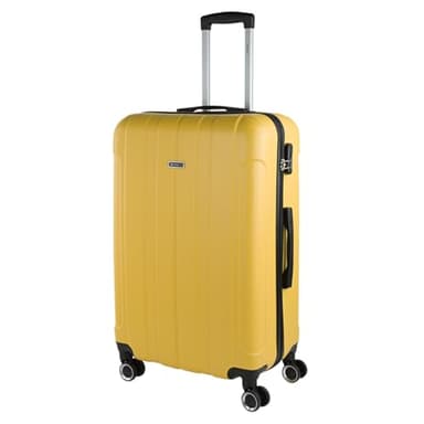 ITACA - Valise Grande Taille 23Kg Rigide Spacieuse XL pour Soute Avion Ultra Résistante avec Cadenas À Combinaison Idéale pour Voyages Longs Et Moyens Séjours, Jaune