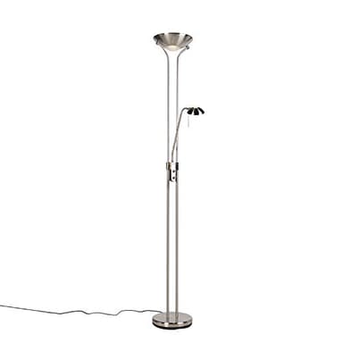 QAZQA diva - LED Dimmable Lampadaire eclairage indirect Moderne variateur inclus - H 1800 mm - Acier - Moderne - Éclairage intérieur - Salon I Chambre I Cuisine I Salle à manger