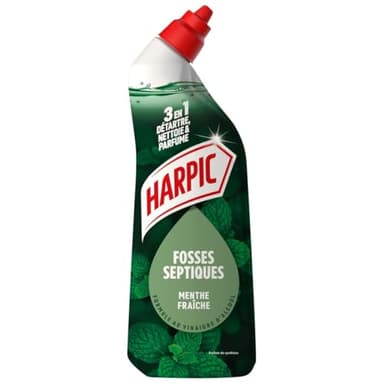 Harpic - Lot de 18 Gels WC Fosses Septiques Menthe - 750 ml