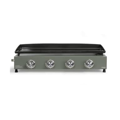 LIVOO - Plancha gaz 4 brûleurs DOC325 - puissance totale de 10 kW, 78,5 x 34,5 cm de cuisson, 10 à 12 personnes, butane et propane