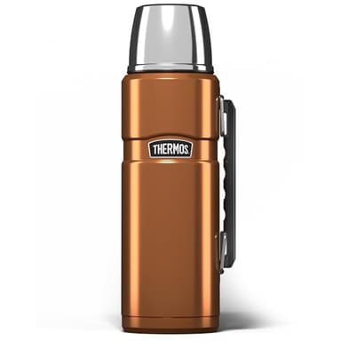 Très Grande flasque de 1,2 L - Thermos - en Acier Inoxydable, Acier Inoxydable, cuivré, 33.6 x 11.99 x 33.6 cm