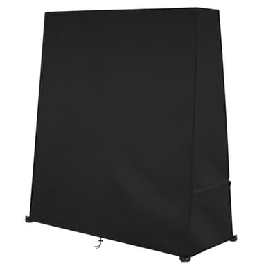 Dokon Housse Table de Ping Pong Exterieur Imperméable Indéchirable Housse de Protection Tables de Tennis de Table Anti-Vent Anti-UV Tissu Oxford 420D Bache Tables de Ping Pong (165x70x185cm) - Noir