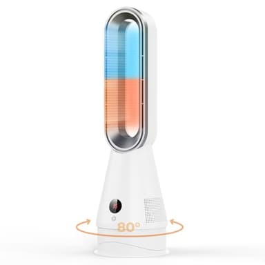 AICPAN Ventilateur Colonne Sans Pale, Oscillation 80° Ventilateur Tour Silencieux, 3 Mode/8 Vitesses de Vent/9H Minuteries, Ventilateur Sans Lame avec Télécommande, pour Chambre/Salon/Bureau