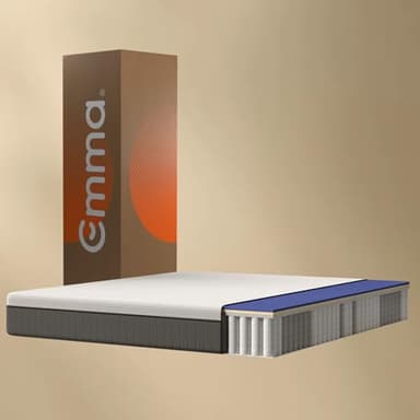 Emma Matelas Hybrid II | Mousse à mémoire de Forme et Ressorts ensachés | 160x200 cm | Hauteur 25cm | Moyen-Ferme (H7) | Soutien à 7 Zones | Ergonomique | Ultra-Respirant | Durable | Housse Lavable