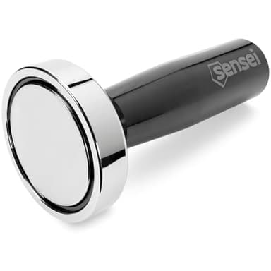 SENSEI® Aimant en Néodyme Puissant avec Poignée – Ø 48 mm, Force d'Adhérence 80 kg, Détecteur de Rails Placo, Aimant Fileté M8 pour Atelier et Industrie