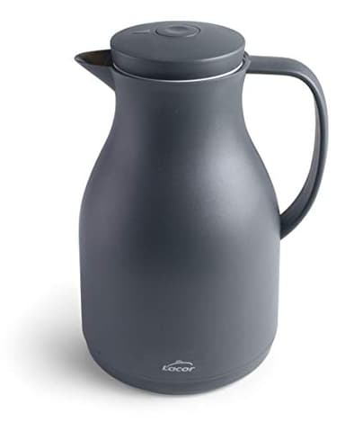 Lacor 62563 62563 Bouteille isotherme sans BPA avec double paroi et couche de verre à l'intérieur, Gris mat, 1'00 L, Polypropylène