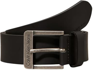 Calvin Klein Jeans Ceinture Homme CKJ Belt 4.0 cm Ceinture Cuir, Noir (Black), 95 cm