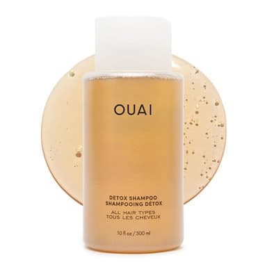 OUAI Shampooing détox - Shampooing clarifiant pour accumulation, saleté, huile, produit et eau dure - Vinaigre de cidre de pomme et kératine pour des cheveux propres et rafraîchis - Soin des cheveux