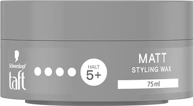 Schwarzkopf TAFT Cire coiffante mate (75 ml) pour une finition mate avec une tenue longue durée, douce pour les cheveux et le cuir chevelu, végétalienne, cire coiffante
