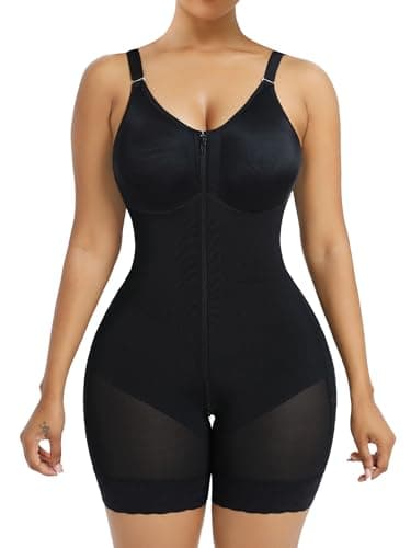 YIANNA Body Sculptant Femme Gaine Ventre Plat Amincissante Combinaison Gainant Post Partum Invisible Fajas Colombianas Shapewear Bodysuit Noir L 7283