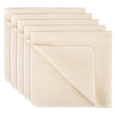 5 Pièces Etamine Alimentaire,50x50cm Mousseline Alimentaire 100% Coton Naturel Non Blanchi Sacs à Fromage Réutilisable pour Filtrer Fromage Beurre Jus Lait de Noix