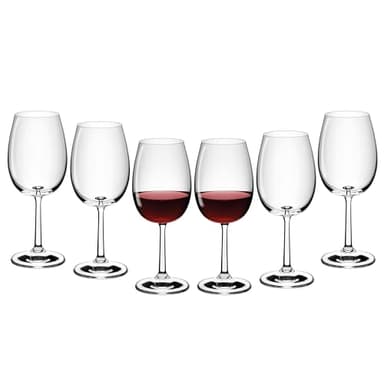 Gerlach 1760 Verres à vin Lot de 6 verres à vin rouge 390 ml Verre à vin rouge Verre à vin en cristal Passe au lave-vaisselle Débit