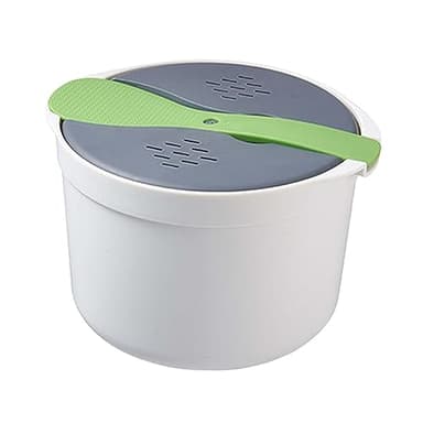 MagiDeal Cuiseur à riz multifonctionnel, Pot de 2l au micro-ondes, cuiseur à pâtes pour pâtes, légumes, riz, quinoa, Ramen, VERT