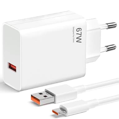 67W Chargeur Rapide USB pour Redmi Note 15 14 13 12 11 10 Pro 5G,Chargeur Turbo avec 6A Câble USB C pour Xiaomi Redmi 14/13/12/11 Ultra/12 Lite/12X,Poco M6 X6 X5 X4 Pro,13/13 lite/12