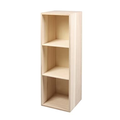 Rayher Étagère murale à compartiments ouverts Rayher avec 3 compartiments 62599000, étagère murale en bois à compartiments multiples, 32 x 11 x 8,7 cm, multicolore