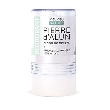 Déodorant Minéral Pierre d'Alun Bio - 115 g - 100% naturel - Sans Alcool - Sans Parfum - Sans Colorant - Sans Hlorydrate d'Aluminium ni Conservateur