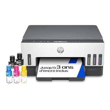 HP Smart Tank 7005, 28B54A, Imprimante Multifonction Couleur, Réservoir d'encre à haut volume d'impression, Jusqu'à 12000 pages noir et 8000 pages couleur, Recto-verso automatique, Wi-Fi, Blanche