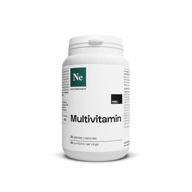 Nutrielement - Multivitamines 13 vitamines - 30 gélules - Riche en vitamine D, C, E, B3, B5, B6, B1 - Complément Alimentaire - Immunité - Fatigue - Beauté Peau et Cheveux | By Nutrimuscle