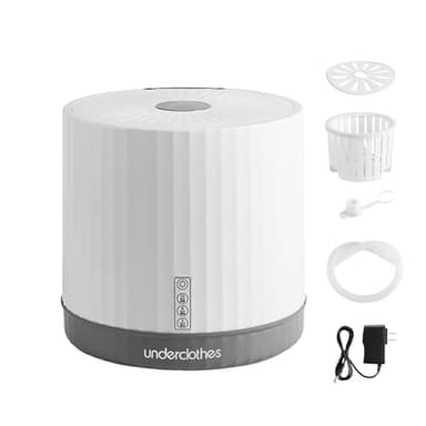 Mini machine à laver 4L, Machine a laver portable, Faible Consommation d'Eau et d'Énergie,Lave-linge De Voyage, De Camping, Pour Sous (Blanc)