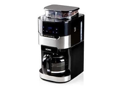 DOMO DO721K Machine à café 'Grind and Brew' avec moulin' – Fonction Bean-to-Cup – Écran LCD – Pour café moulu ou en grains – 1,5 L