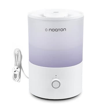 Noaton Essential Humidificateur Ultrasons et Diffuseur 3,3L, pour bébé et plantes, remplissage par le haut, 33 heures, lumières LED, contrôle de la brume, veilleuse…