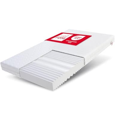 FDM Comfort Duo Matelas 80x200 cm Mousse à Mémoire de Forme Épaisseur 12 cm Fermeté H3 et H4 Matelas à Deux Faces 7 Zones de Confort Housse Lavable Oeko-TEX Hypoallergénique