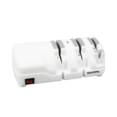 SHARPAL 198H Aiguiseur de couteaux électrique - Système d'aiguisage professionnel en 3 étapes avec meules en diamant, résultats rapides et tranchants comme des rasoirs, faible bruit
