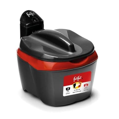 frifri Friteuse Initiation 3L - 3200W Ronde avec Technologie Zone Froide, Sécurité Brevetée, Nettoyage Simple, Poignée Repliable, Design Traditionnel - Anthracite