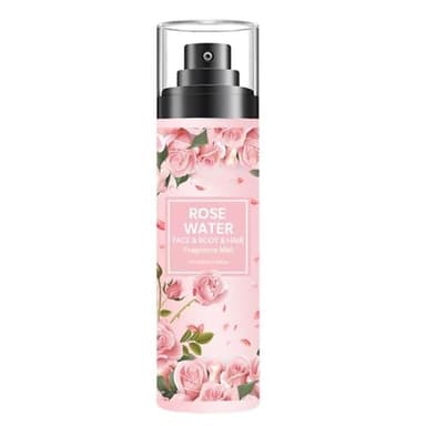 Brume tonique hydratante à l'eau de rose pour le visage et cheveux, 100 ml, parfum rose, soin des cheveux, hydratant, apaisant, brume volumisante instantanée
