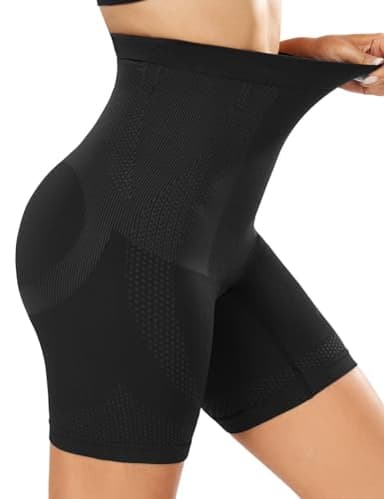 Vijamiy Culotte Gainante Femme Gaine Ventre Plat Amincissante Invisible Taille Haut Panty Gainant Culottes Sculptantes Minceur Shorty Gainant Anti Frottement sous-Vêtements Shapewear(Noir,L)
