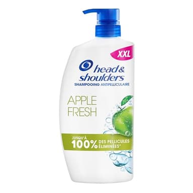 Head & Shoulders Apple Fresh Shampoing Antipelliculaire. Pompe 1000ml. Usage Quotidien. Jusqu'à 100% des Pellicules Éliminées, Cliniquement Prouvé. Tous Types de Cheveux et de Cuir Chevelu