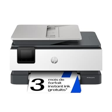 HP OfficeJet Pro 8122e, 405U3B, Imprimante Multifonction à Jet d'encre A4 Couleur, Recto Verso Automatique, 20 ppm, Wi-FI, 3 Mois de Forfait Instant Ink Gratuit, Grise