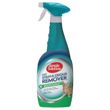 Simple Solution - Anti-odeurs et Anti-Taches pour Chats - Nettoyant enzymatique avec Pouvoir nettoyant Pro-bactérien - 750ml