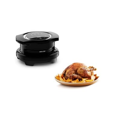 Moulinex Extra Crisp Cookeo, Couvercle air fryer, Recettes croustillantes, Cuisson sans huile, 4 programmes, Température réglable, Compatible avec les Cookeo 6 L, Noir EZ150800
