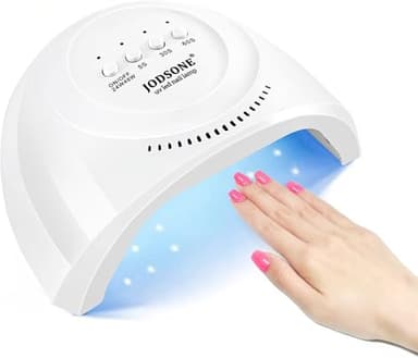 JODSONE Lampe à ongles UV LED avec 30 perles lumineuses pour vernis gel, capteur automatique, 3 minuteries, lumière LED pour ongles en gel