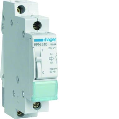 Hager Télérupteur EPN510-1 bouton - 230 V - Blanc