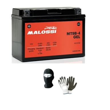Compatible avec Yamaha YP RA X-Max ABS 125 da Anno 2014 al 2017 Batterie Gel YB9B-BS MALOSSI MT9B-4 FOURNIE PRÊTE ET CHARGÉE À L'UTILISATION 8 AH AMPÈRE 12 Volts 150X68X105MM