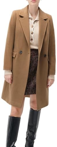 CAROLL 232G-GREGORY Manteau, Camel, 40 Femme