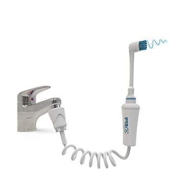 Brosse à hydropulseur dentaire SoWash 2 en 1 | Vortex Brush | Se connecte au robinet | Irrigateur dentaire sans piles et électricité | Tête de vortex avec poils 3 jets Convergents | Produit Français