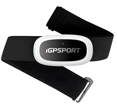 iGPSPORT HR50 Moniteur de fréquence cardiaque Bluetooth & Ant+ avec sangle de poitrine pour course à pied, cyclisme, gym et compatible avec Garmin Polar Wahoo Noir